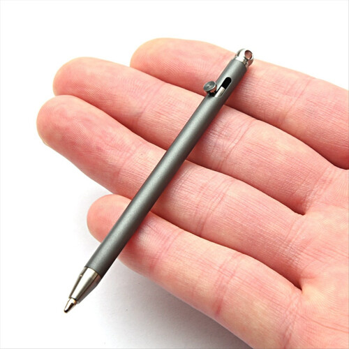 Titanium Bolt Action Mini Ballpoint Pen
Titanium Mini Ballpoint Pen 2