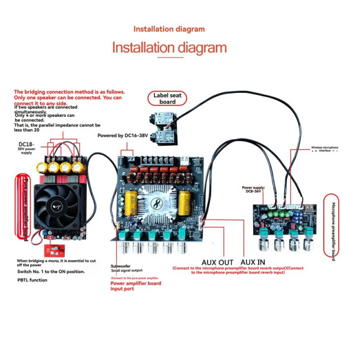 Πλακέτα Αναβάθμισης Καραόκε Reverb DC 8-36V AMP Πλακέτα Αναβάθμισης Καραόκε DC 8-36V AMP 2