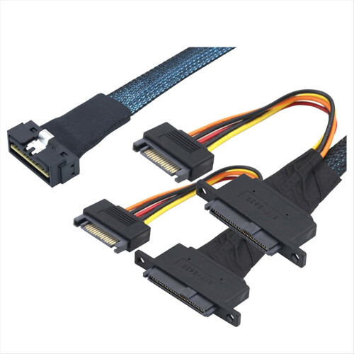 Καλώδιο τροφοδοσίας PCI-E Slimline 2X SFF-8639 U.2 U2 15P NVME για SSD