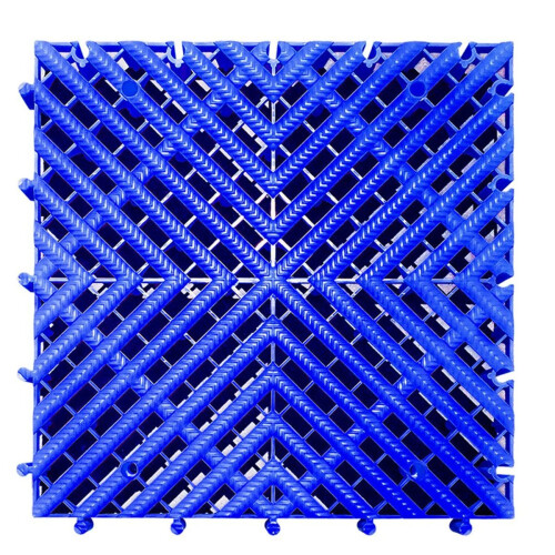 Tappetini per garage, tappetini per autolavaggio, blu, 2 pezzi