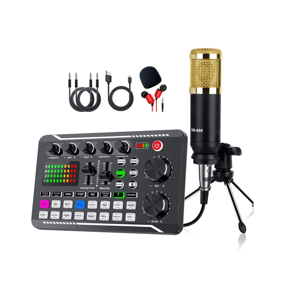 F998 Bm800 Set Portable Sound Card Kit Condenser Microphone Live 4852887700469
