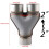 51 63 76MM Y Pipe Double Outlet Muffler Tip 4