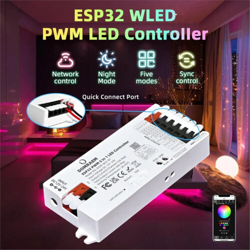 WLED-controller ESP32 PWM voor analoge LED 1
