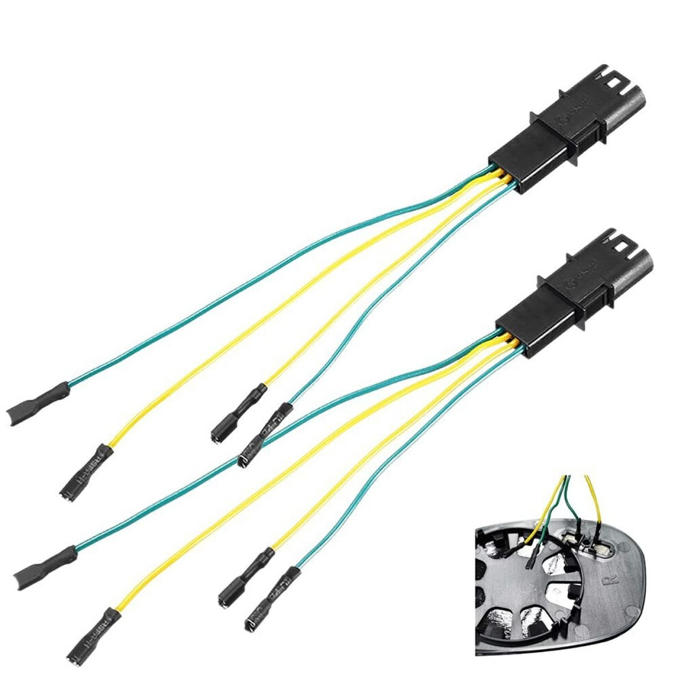 2 pack Side Mirror Heating Function Connector Cable