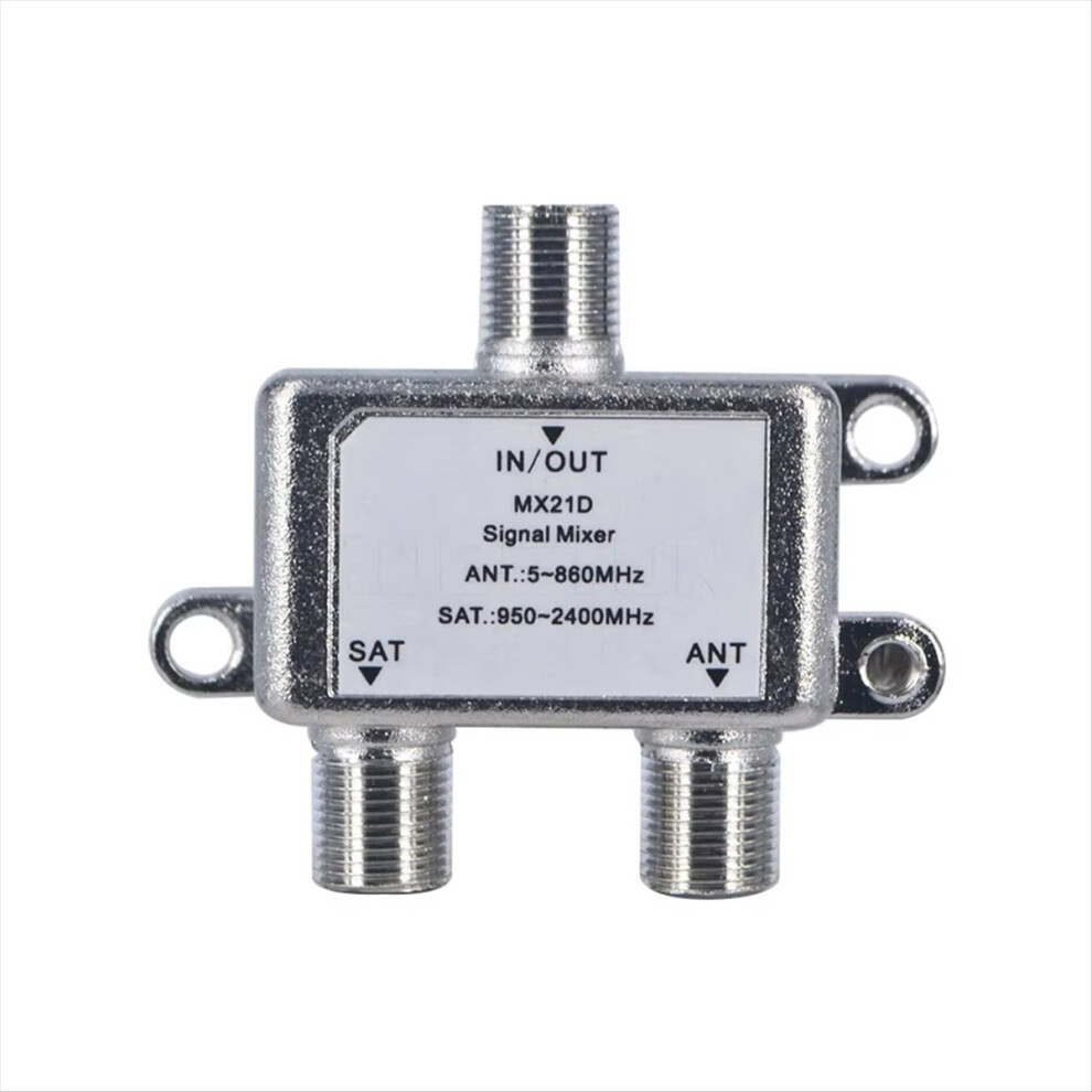 2 Way Tv Antenna Satellite Splitter Coaxial Cable Signal Female Connector Switch Switcher 4852887792884