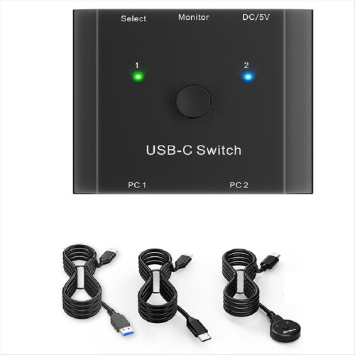 8K USB C KVM-switch, USB3.1 Type-C-splitter
