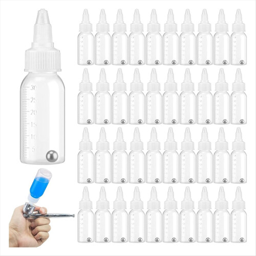 50 τεμάχια μπουκάλια βαφής αερογράφου 30ml άδεια μπουκάλια αερογράφου βάζα βαφής