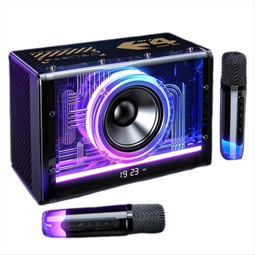 Macchina Karaoke Bluetooth per adulti e bambini con microfoni wireless