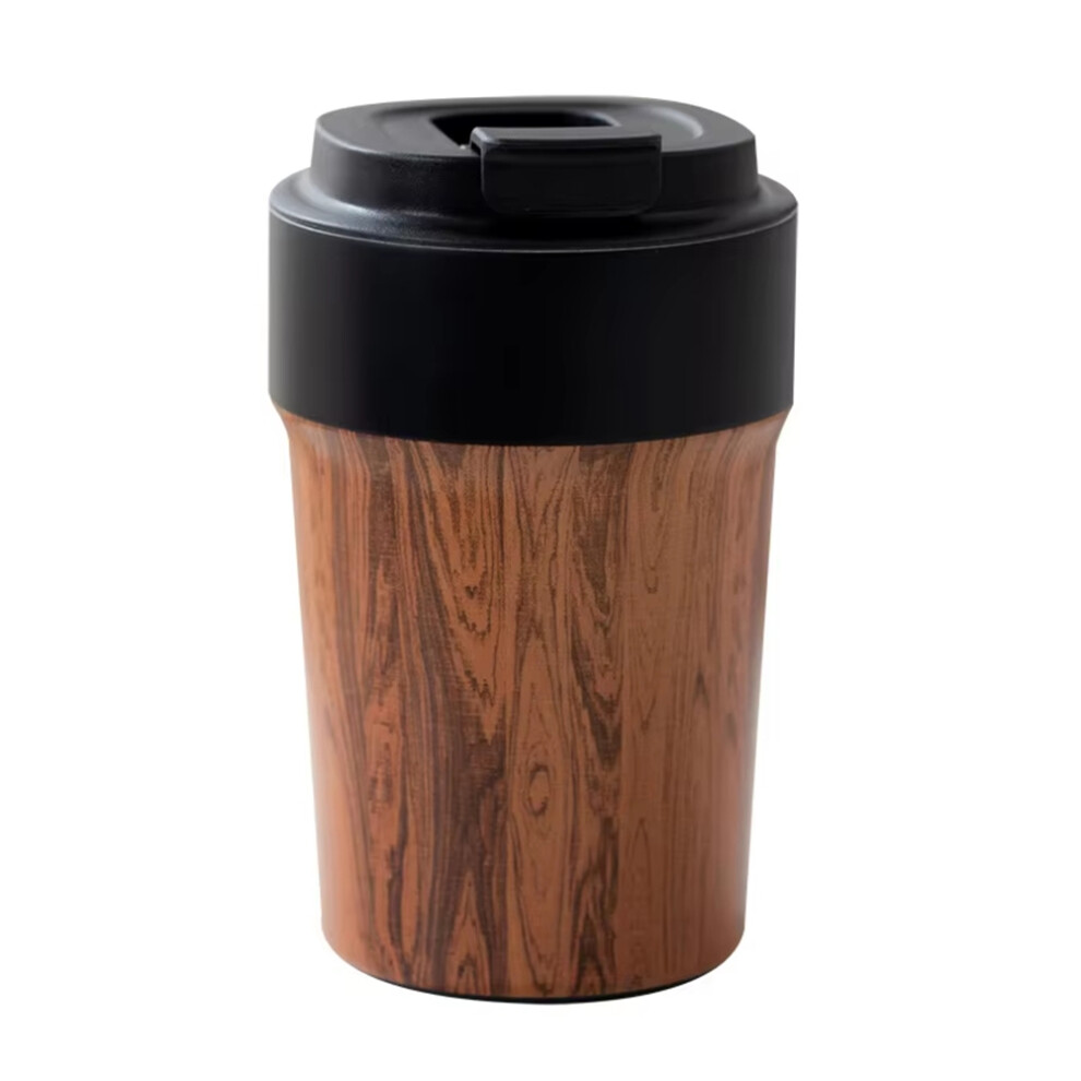 Grain 350Ml Wood Coffee Mug,Vacuum Insulated Tumbler,Ideal For Travel