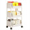 3-Layer Household Snacks Storage Bookshelf, Trolley Storage Rack 1