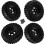 Conjunto de 4 rodas de metal Beadlock de 122 mm (1,9 polegadas) com pneus de borracha, pretas. 2