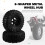 Conjunto de 4 rodas de metal Beadlock de 122 mm (1,9 polegadas) com pneus de borracha, pretas. 5