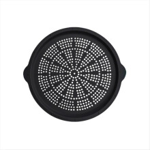 Forma de pizza de silicone multiuso antiaderente, preta.