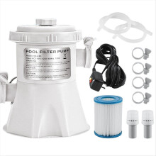 Bomba de filtro para piscina, filtro de agua para piscina elevada, enchufe UE