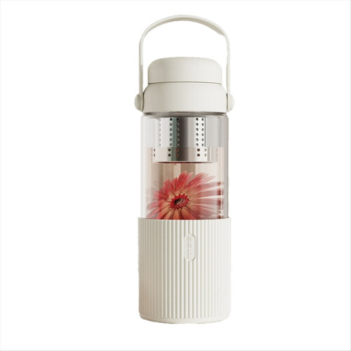 Caneca de café de vidro transparente de 520 ml com tampa A