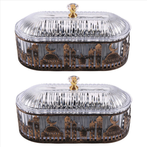 Caixa para armazenar doces e petiscos do Ramadã, pote para doces e petiscos do Eid, conforme mostrado.