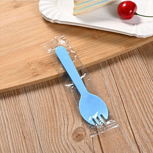 Disposable Plastic Fork and Spoon Individual Packaging B 2