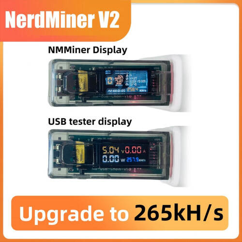 2 τεμάχια NMMiner Miner 265KH/S USB Chain ESP32 Crypto Miner 2