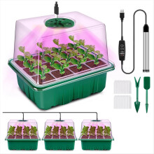 4-pack zaadstartbak met groeilamp, zaadstartkit