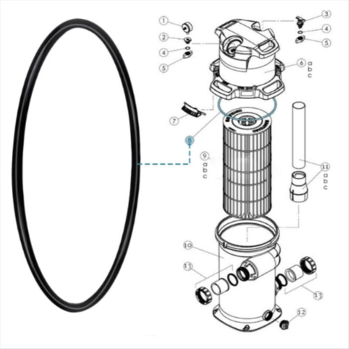 Δακτύλιος Ο-Κεφαλής Φίλτρου για SwimClear C100S/C150S/C200S 2