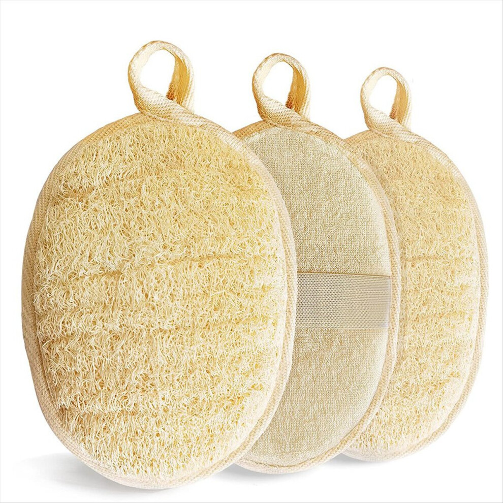 Natural Loofah Sponge Exfoliating Body Scrubber, Eco-Friendly