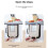 Opvouwbare keukenprullenbak, recyclebare afvalcontainer, wit 6