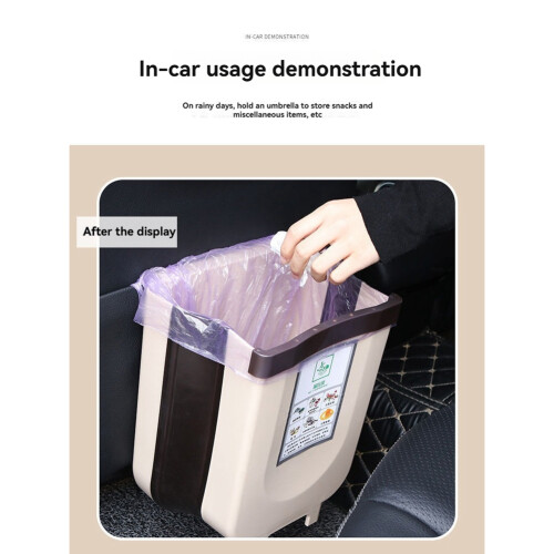 Opvouwbare keukenprullenbak, recyclebare afvalcontainer, wit 1