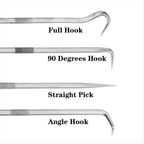 Double Pointed Scraper Metal Hook and Pick Set 2