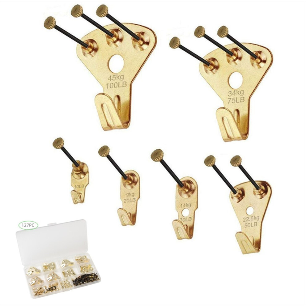 127Pcs Heavy Duty Picture Hanging Kit With Nails For Wooden/Drywall 4852883844075