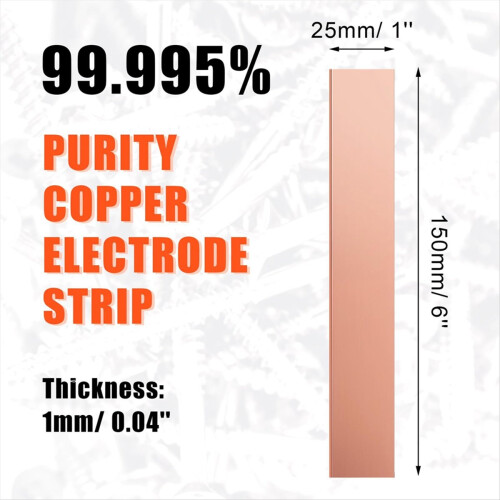 5-pack zuiver koperen anodeplaat (99,995% zuiver) 1