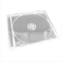 Estuche de plástico transparente para CD/DVD para protección de medios