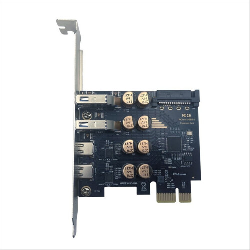 Scheda PCI 4x USB 3.0 + Tipo-C 5 Gbps per desktop
