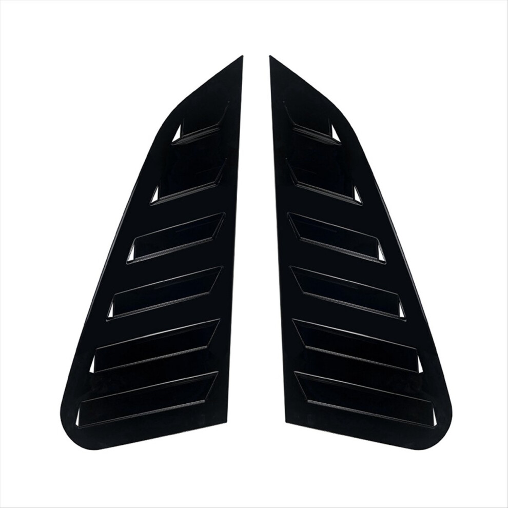 Car Rear Triangular Window Louvers Shutters For Bright Black 4852883824961