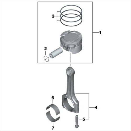 11258637807 Car Piston + Plug Ring Kit for 1