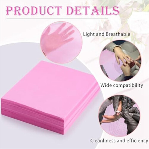 400 Sheets Nail Dust Collector Filter Paper Disposable White 2
