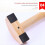 Pine Solid Wood Push-Up Non-Slip Handle Stand 30cm 3