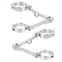Motorcycle Universal Headlight Bracket Mount Clamp Silver