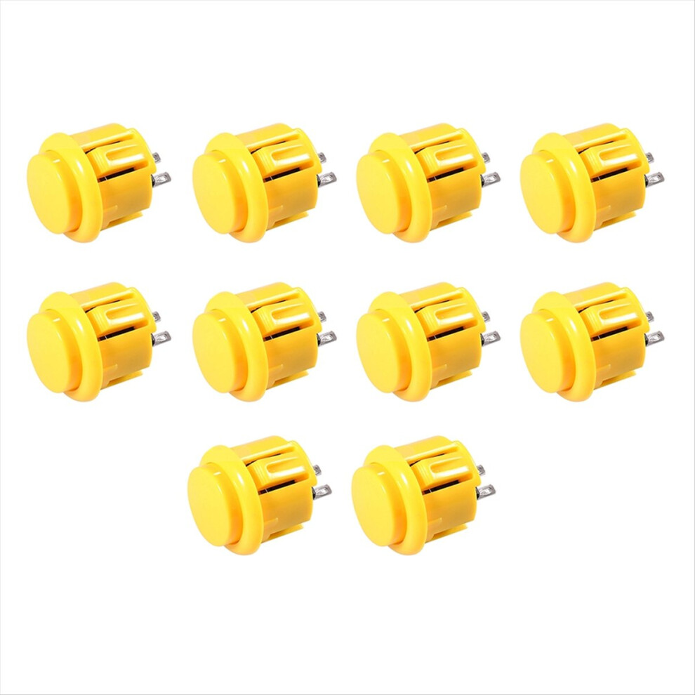 10 Pcs Arcade Buttons 24Mm Responsive Arcade Buttons Yellow 4852883837619