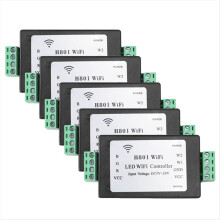 Lot de 5 contrôleurs LED RGBW H801 avec Wi-Fi et entrée DC5-24V.