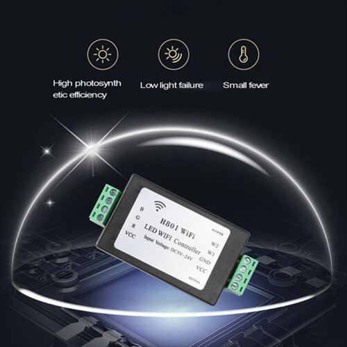 Controller LED RGBW H801 5 pezzi Controller LED RGB Ingresso DC5-24V 1