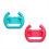 Lot de 2 poignées de volant de course pour Switch (bleu et rouge). 1