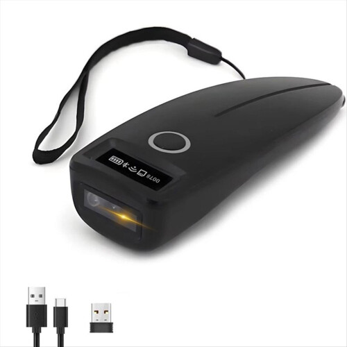 Mini Leitor de Código de Barras USB com Fio/Bluetooth/Sem Fio 2.4G - Leitor 1D