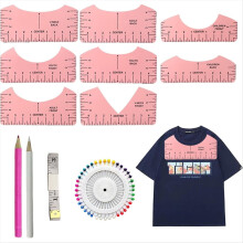 Universele uitlijningsgidsen voor shirts, hulpmiddelen voor nauwkeurige plaatsing van shirts