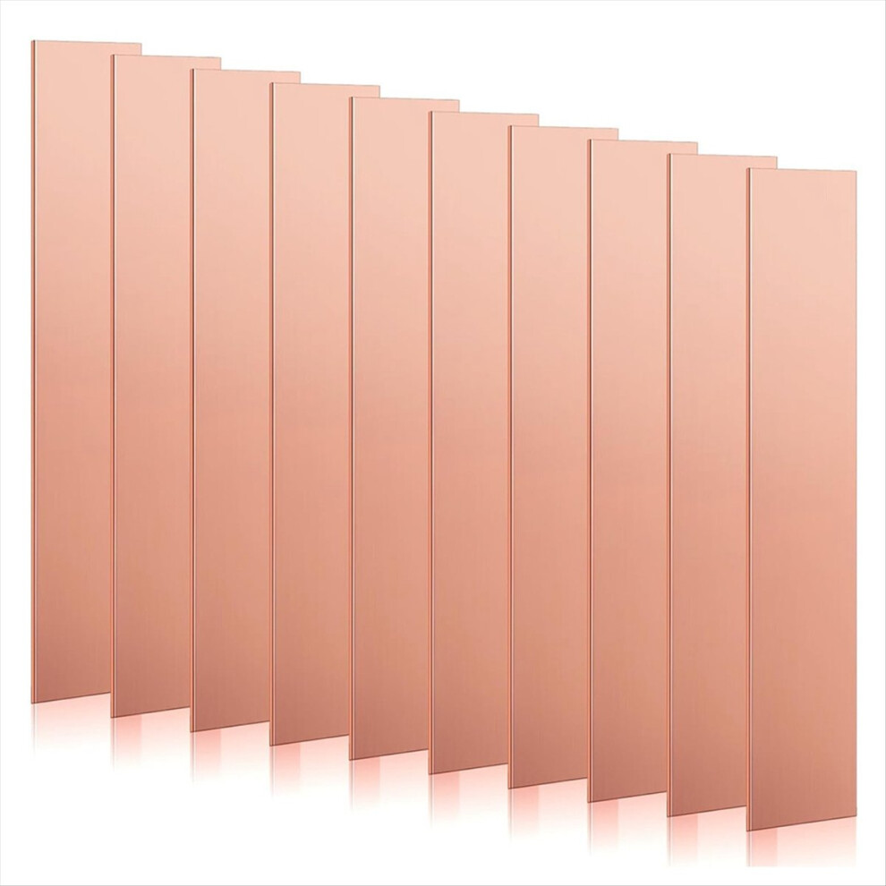 10Pcs 99.99% Pure Copper Anode Strip, Copper Plate Sheet 4852883841838