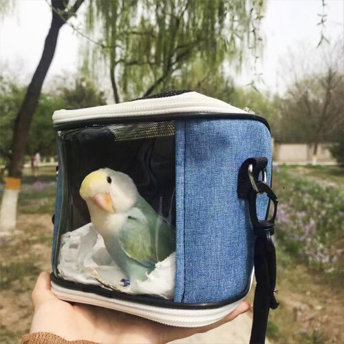 Σακίδιο πλάτης για μικρά ζώα Parrot - Διαφανές κλουβί ταξιδιού από πλέγμα 1