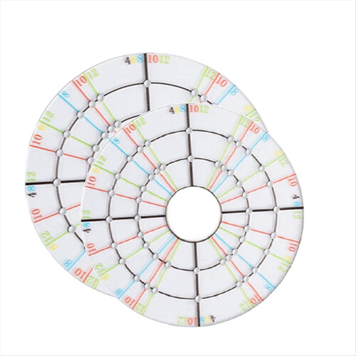 Conjunto de 2 divisores circulares para modelagem e acabamento de cerâmica. 1