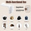 2.8In Hat Hooks for Wall - (8 Pack) Cowboy Hat Rack,Cap Holder, White 5