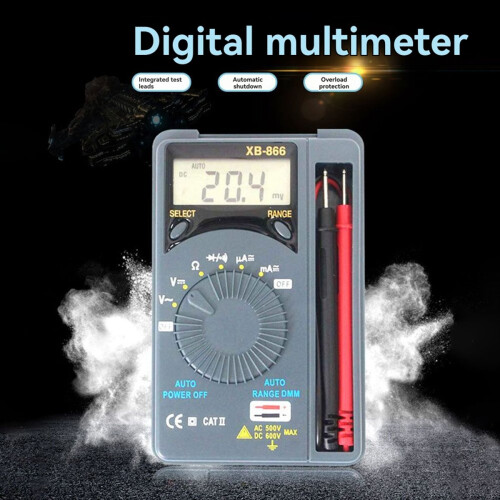 Multímetro digital mini XB866 para eletricistas e projetos de bricolagem 1