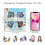 Conjunto de 100 adesivos de inverno para scrapbooking. 5