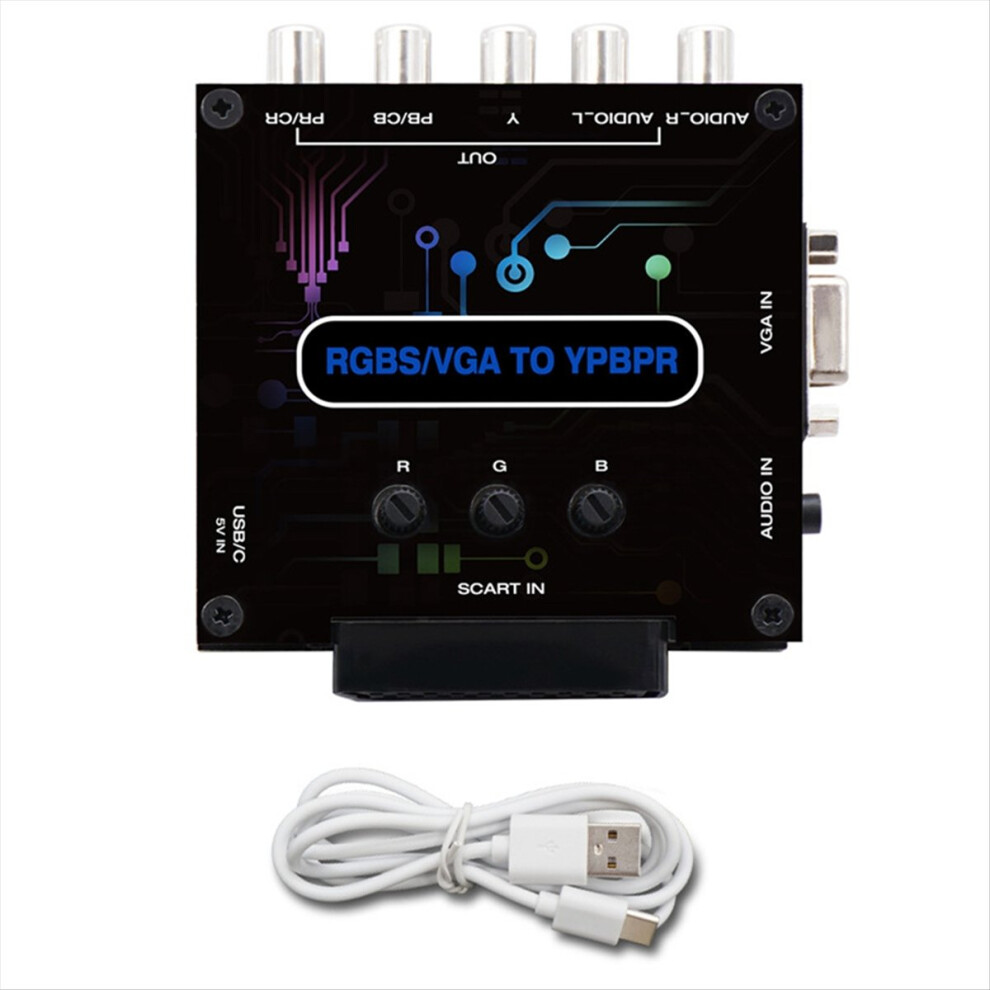 Rgbs Scart Vga To Ypbpr Converter For Ps1 Ps2 Game Console 4852883889281